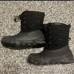 Merrell Kids Snow Quest Lite 3.0 Black Waterproof Boots Size 4